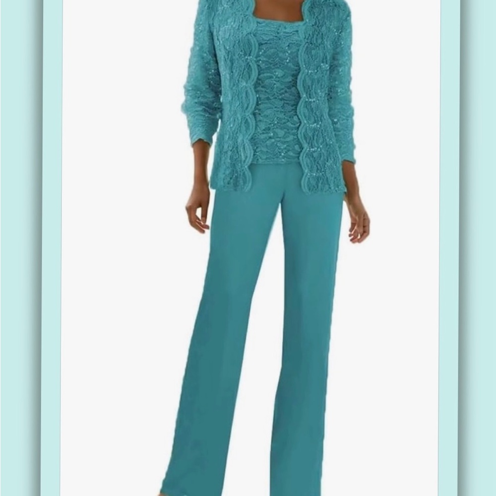 Elegant 3 piece Chiffon pantsuit